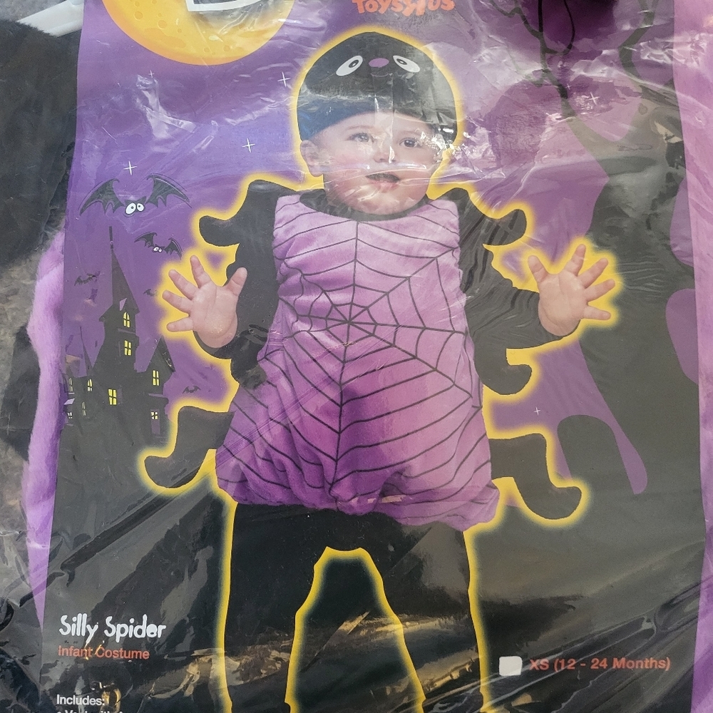 BOO TOYS R US NWT SPIDER COSTUME. 18 TO 24 MONTH NWT 🏷